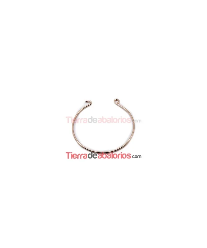 Pulsera Abierta de Metal 57mm, Oro Rosa