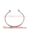 Pulsera Abierta de Metal 57mm, Oro Rosa