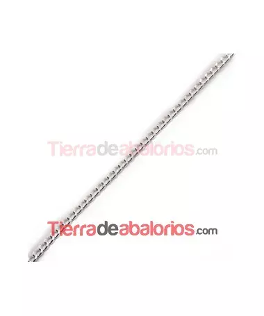 Cadena Bilbao Eslabón 7x4mm, Plateada (metro) Cadena Bilbao Eslabón 7x4mm, Plateada (metro)