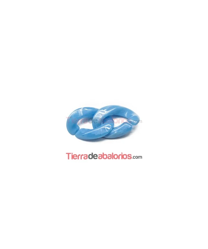 Eslabón Acrílico 28x20mm Turquesa