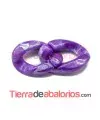 Eslabón Acrílico 28x20mm Morado Efecto Piedra