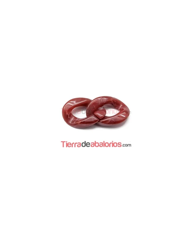 Eslabón Acrílico 28x20mm Coral