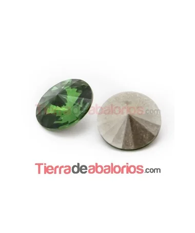 Rivoli Swarovski 12mm Dark Moss Green