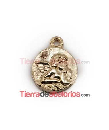 Medalla Angel Pensativo 15mm Dorada Medalla Angel Pensativo 15mm Dorada