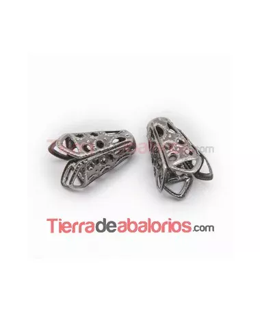 Capuchón Largo 16mm Agujero 10/11mm Plata Vieja Capuchón Largo 16mm Agujero 10/11mm Plata Vieja