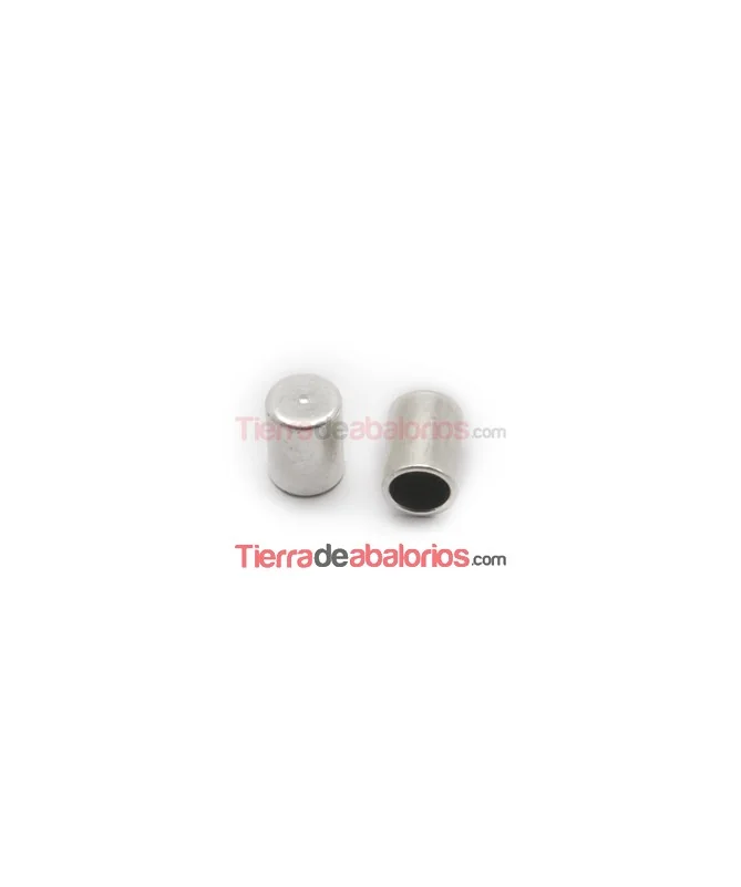 Tubo Terminal 4x3mm Agujero 2mm, Plateado