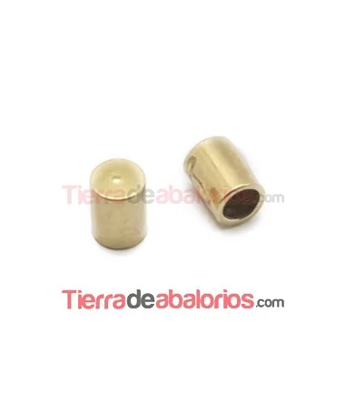 Tubo Terminal 4x3mm Agujero 2mm, Dorado Tubo Terminal 4x3mm Agujero 2mm, Dorado