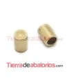 Tubo Terminal 4x3mm Agujero 2mm, Dorado