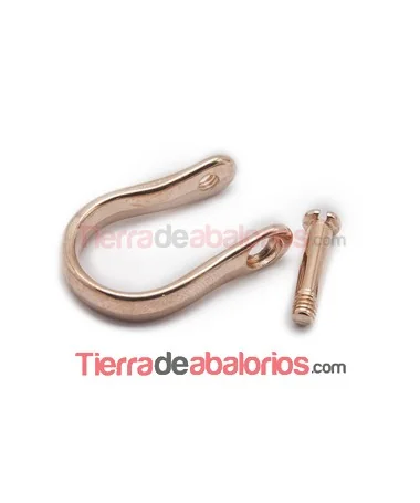 Anillo con Tornillo 32x22mm, Oro Rosa