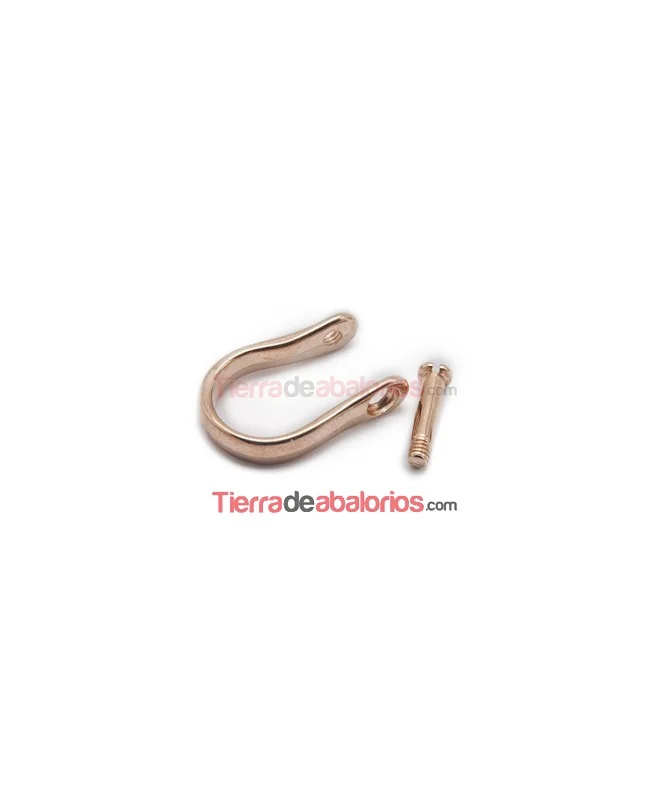 Anillo con Tornillo 32x22mm, Oro Rosa