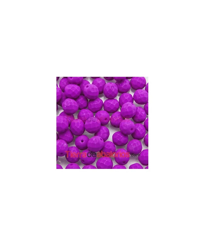 Facetada 6mm Violet Neón Mate