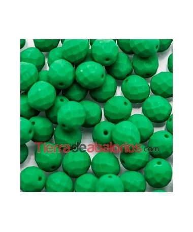 Facetada 6mm Dark Green Neón Mate
