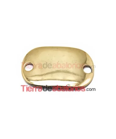 Entrepieza Curvada Lisa 38x24mm, Dorada