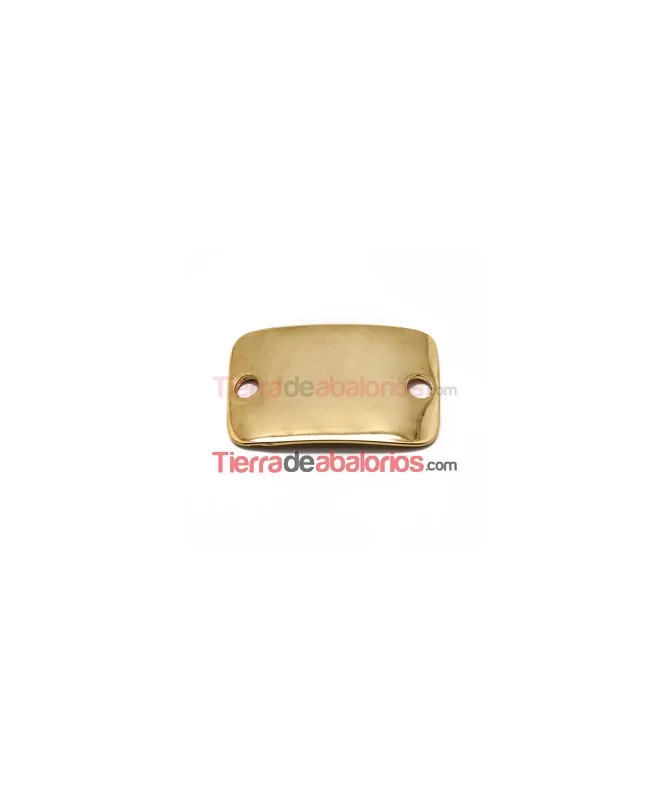 Entrepieza Curvada 38x24mm Rectangular Lisa, Dorada Entrepieza Curvada 38x24mm Rectangular Lisa, Dorada