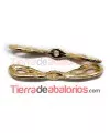 Entrepieza Alas 43x9mm Agujero Centro 3mm Dorada