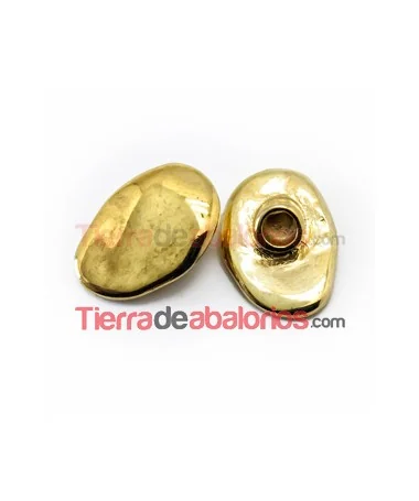 Cierre Botón 23x16mm Agujero 5mm Dorado