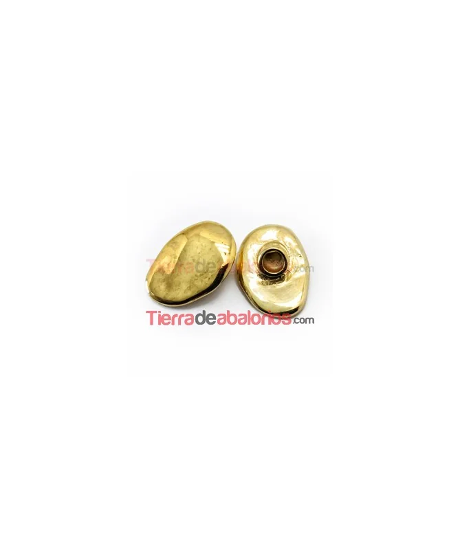 Cierre Botón 23x16mm Agujero 5mm Dorado