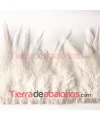 Pluma de Gallo Tintada Tamaño Variado 5 a 12cm Marfil