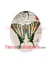 Cabujón Cristal 40*30mm Mariposa Amarilla y Negra
