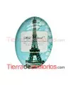 Cabujón Cristal 18x13mm Torre Eiffel Celeste