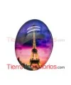 Cabujón Cristal 18x13mm Torre Eiffel Amanecer