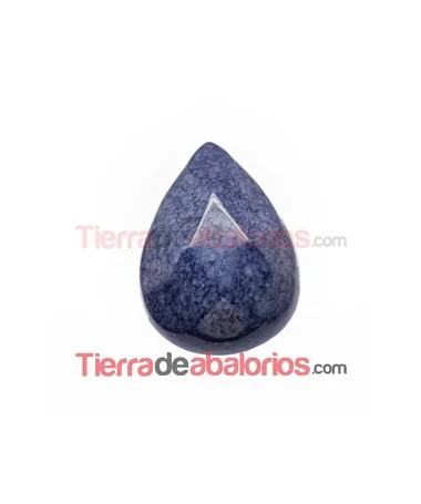 Agata Gota Facetada Cabujón 18x13mm Azul Piedra Agata Gota Facetada Cabujón 18x13mm Azul Piedra