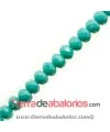 Bola Rondel 6x5mm Agujero 1mm Turquesa