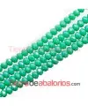 Bola Rondel 6x5mm Agujero 1mm Verde Turquesa