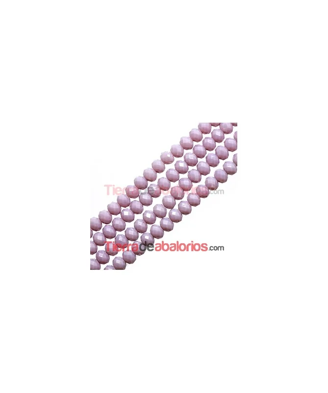 Bola Rondel 6x5mm Agujero 1mm Lila