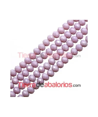 Bola Rondel 6x5mm Agujero 1mm Lila