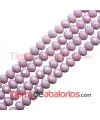 Bola Rondel 6x5mm Agujero 1mm Lila