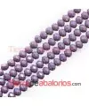 Bola Rondel 6x5mm Agujero 1mm Violeta
