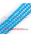 Bola Rondel 6x5mm Agujero 1mm Celeste