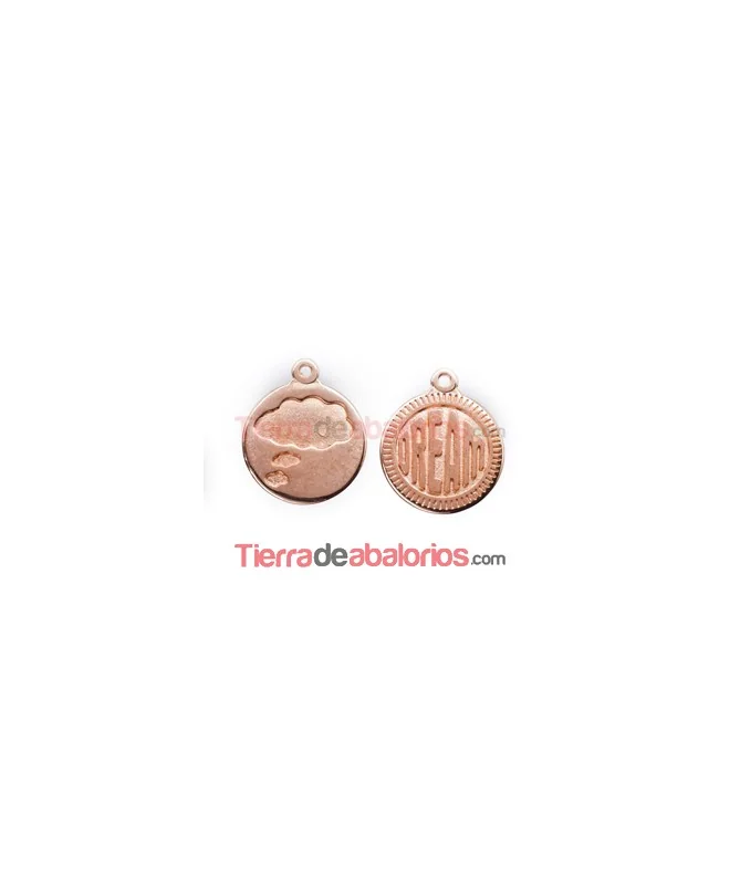 Medalla 15mm Dream, Oro Rosa