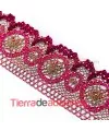 Puntilla 50mm Rosa, Fucsia, Oro Viejo, Brillos Rosa (20cm)