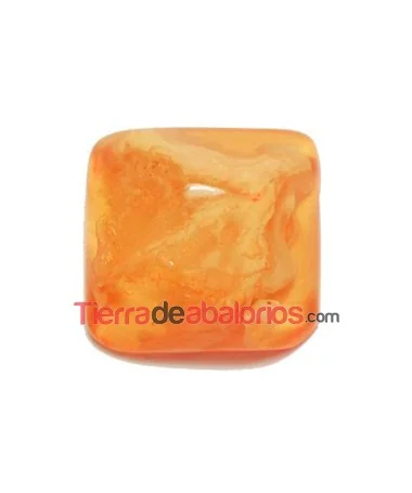 Cabujón Resina Irregular 25x24mm Naranja