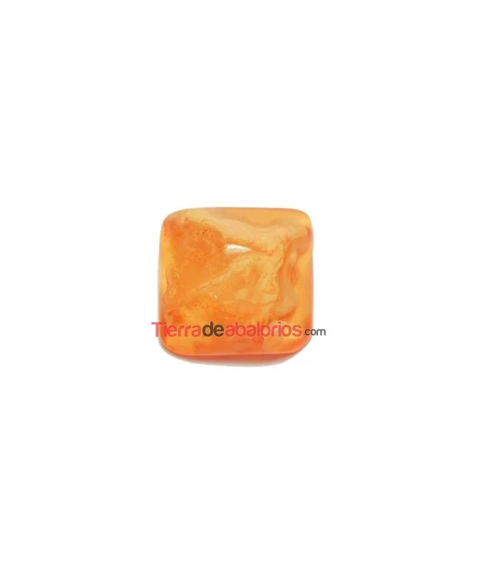 Cabujón Resina Irregular 25x24mm Naranja