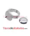Anillo Ajustable con Regadera Base 21mm - Plateado