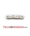 Conector Curvado Mamá 37x8mm, Plata Brillo