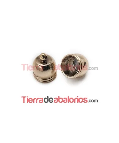 Terminal Laminado 18x14mm Agujero 12mm Oro Rosa