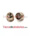 Terminal Laminado 18x14mm Agujero 12mm Oro Rosa