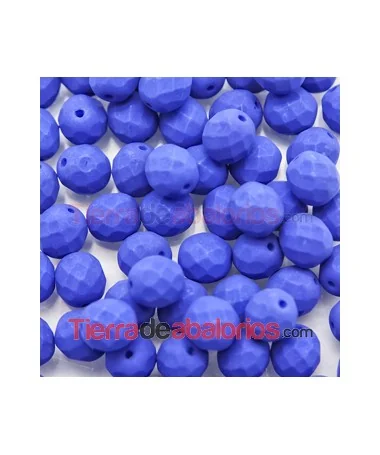 Facetada 8mm Blue Neón Mate Facetada 8mm Blue Neón Mate