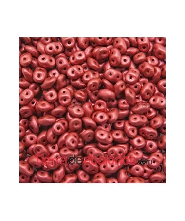 Superduo 2,5x5mm Red Metallic Mate