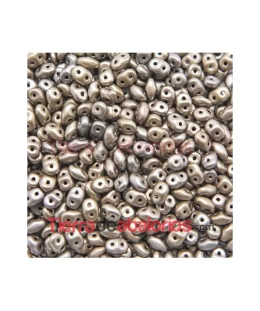 Superdúo 2,5x5mm Crystal Grey Rainbow