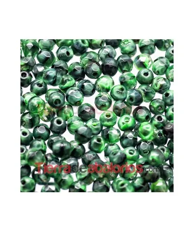Facetada 4mm Green Jet Moonlight Facetada 4mm Green Jet Moonlight