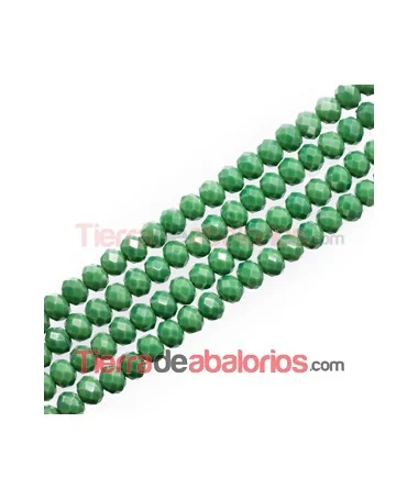 Bola Rondel 6x5mm Agujero 1mm Verde Musgo