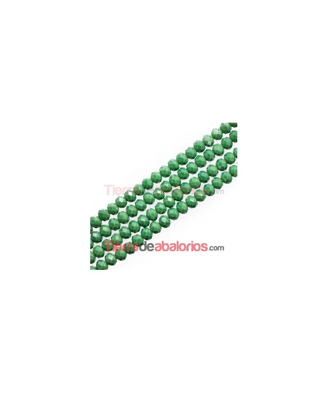 Bola Rondel 6x5mm Agujero 1mm Verde Musgo