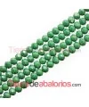 Bola Rondel 6x5mm Agujero 1mm Verde Musgo