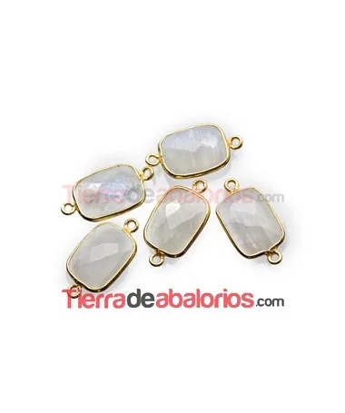 Labradorita Blanca Facetada 16x13mm Engarzada Labradorita Blanca Facetada 16x13mm Engarzada