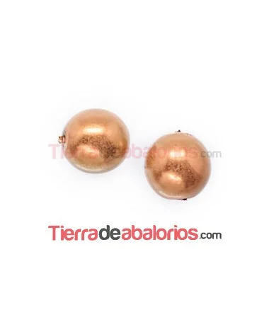 Perla de Cristal Checo 8mm Golden Antique Rose Perla de Cristal Checo 8mm Golden Antique Rose